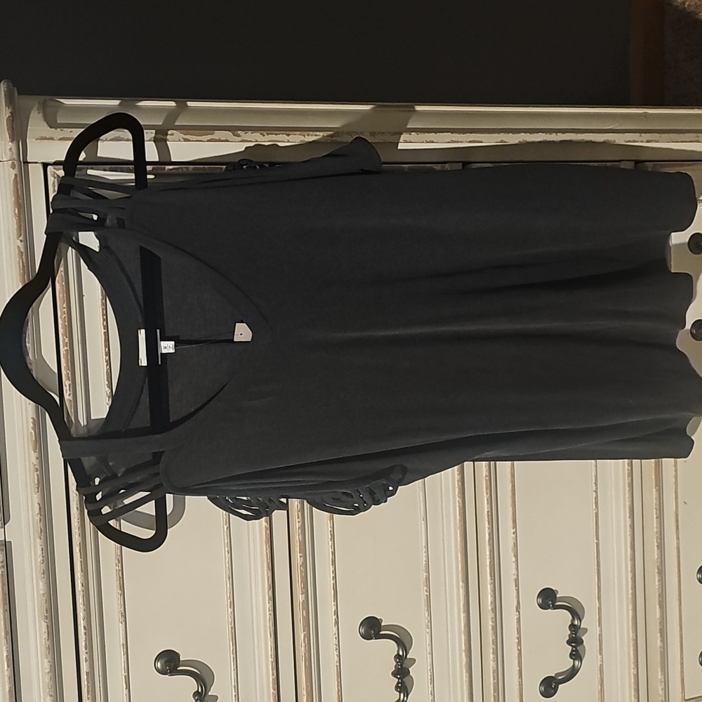 BKE Charcoal Sleeveless Top